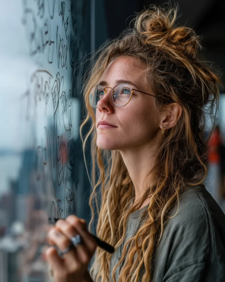 Personne écrivant dans un carnet créatif